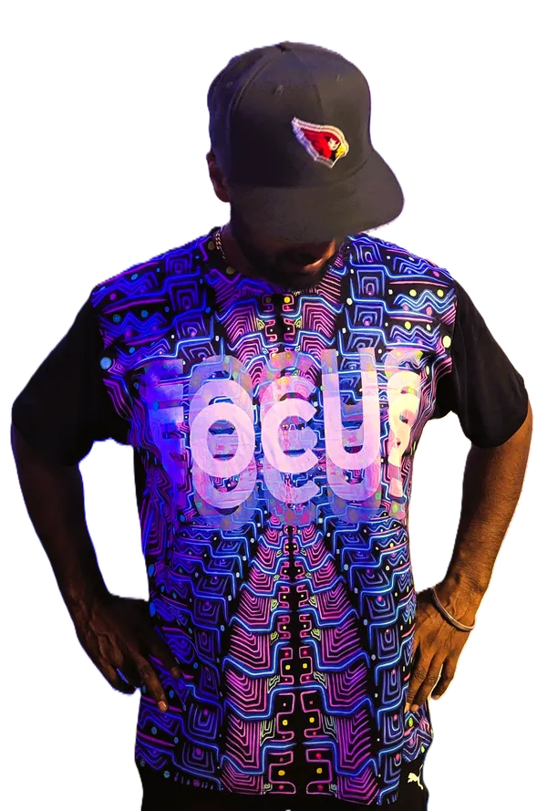 FOCUS_|_UV_REACTIVE_ART_|_SPIRITUAL_JOURNEY__|__UNISEX_T-Shirt_|_210_GSM