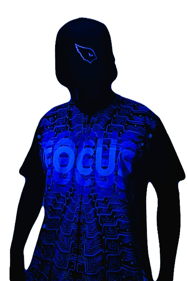 FOCUS_|_UV_REACTIVE_ART_|_SPIRITUAL_JOURNEY__|__UNISEX_T-Shirt_|_210_GSM