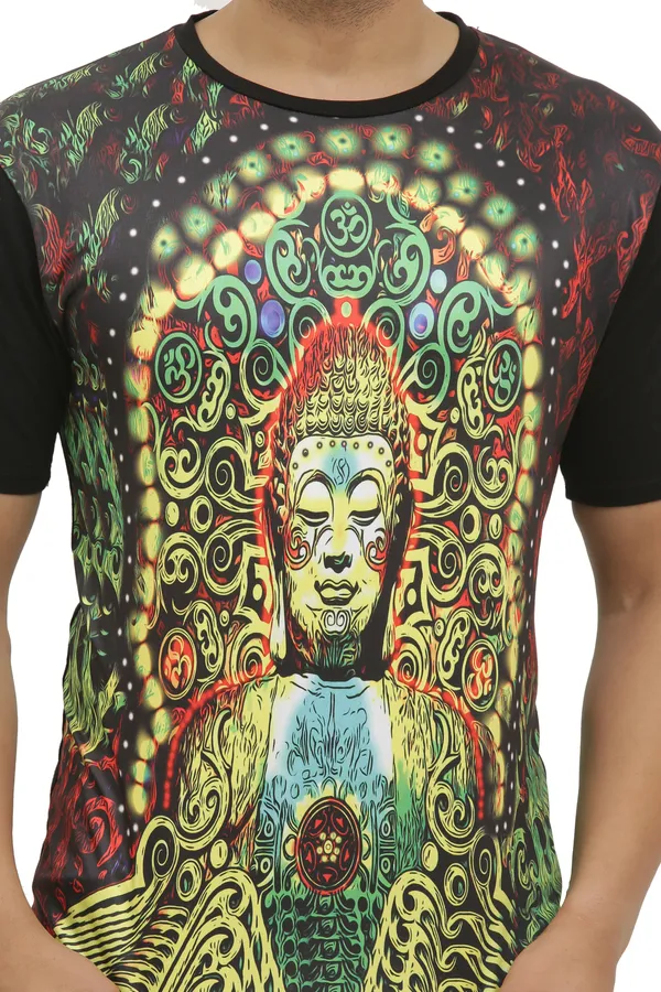 BUDDHA-MEDITATION_PORTAL_|_UV_Reactive_ART_|_T-SHIRT__|__Dry_Fit_Micro_&_100%_Bio-washed_Cotton__|_210_GSM