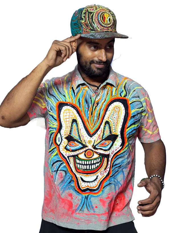 INSANE_4D_Hand_Art_|_JOKER-MYSTIC-_LAUGH_|_UV_&_Glow_In_Dark_|_One-Of-Kind_|_T-Shirt_|_210_GSM