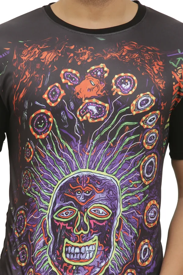 PSY_EINSTIEN_BRAIN_WAVES__|__UV_REACTIVE_ART__|__CLASSY_FIT_T-SHIRT_|_210_GSM