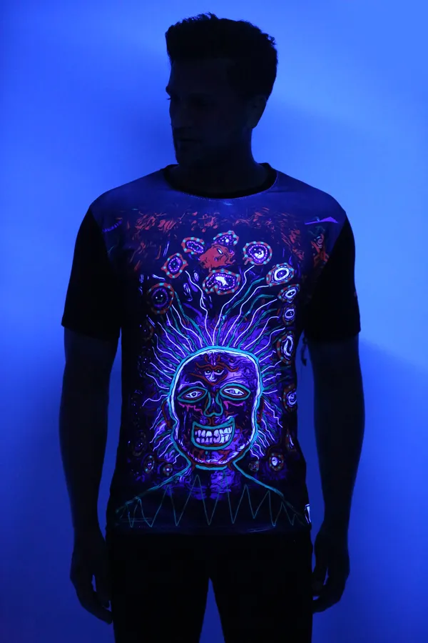 PSY_EINSTIEN_BRAIN_WAVES__|__UV_REACTIVE_ART__|__CLASSY_FIT_T-SHIRT_|_210_GSM