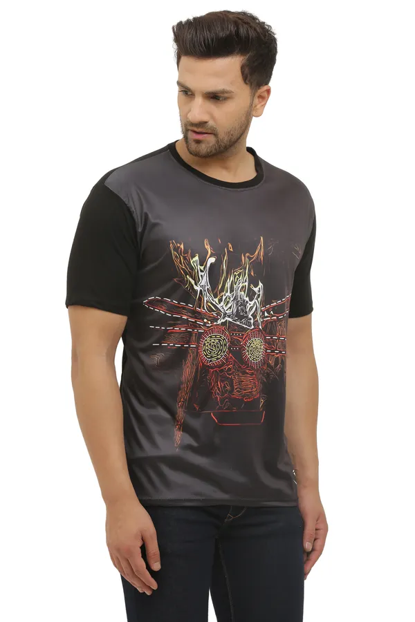 FIRE-PLAIN_PSY_ART_|_UV_Reactive_T-SHIRT_Dry_Fit_Micro_&_100%_Biowashed_Cotton__|_210_GSM