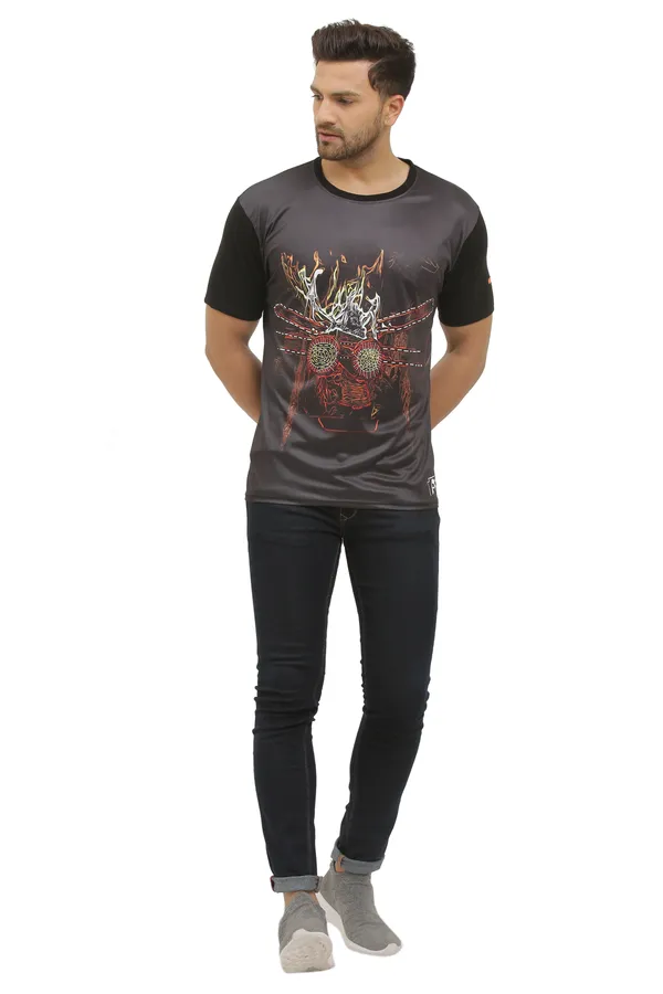 FIRE-PLAIN_PSY_ART_|_UV_Reactive_T-SHIRT_Dry_Fit_Micro_&_100%_Biowashed_Cotton__|_210_GSM