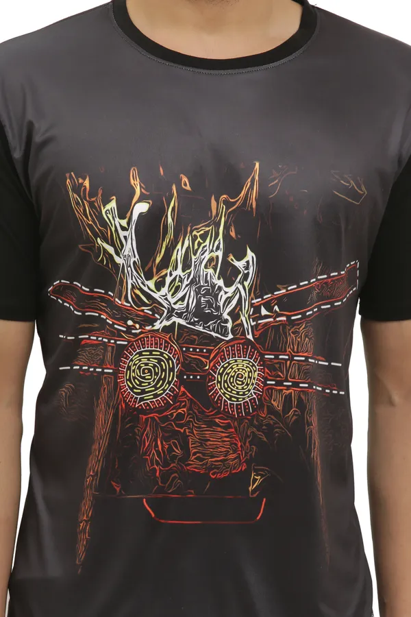 FIRE-PLAIN_PSY_ART_|_UV_Reactive_T-SHIRT_Dry_Fit_Micro_&_100%_Biowashed_Cotton__|_210_GSM