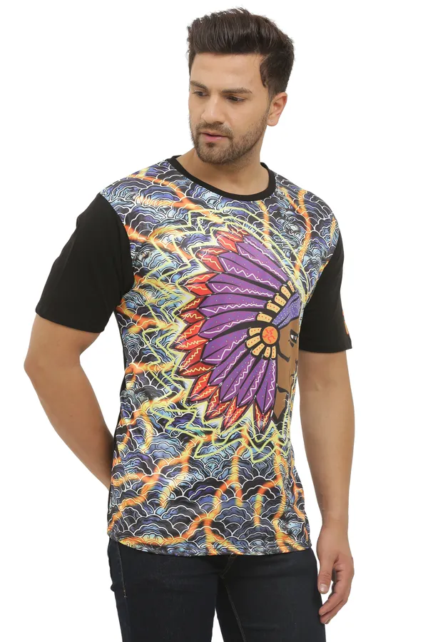 NATIVE-INSANE_ART_|_UV_Reactive_|_Dry_Fit_Micro_&_Bio-Washed_Cotton__|_210_GSM_T-SHIRT