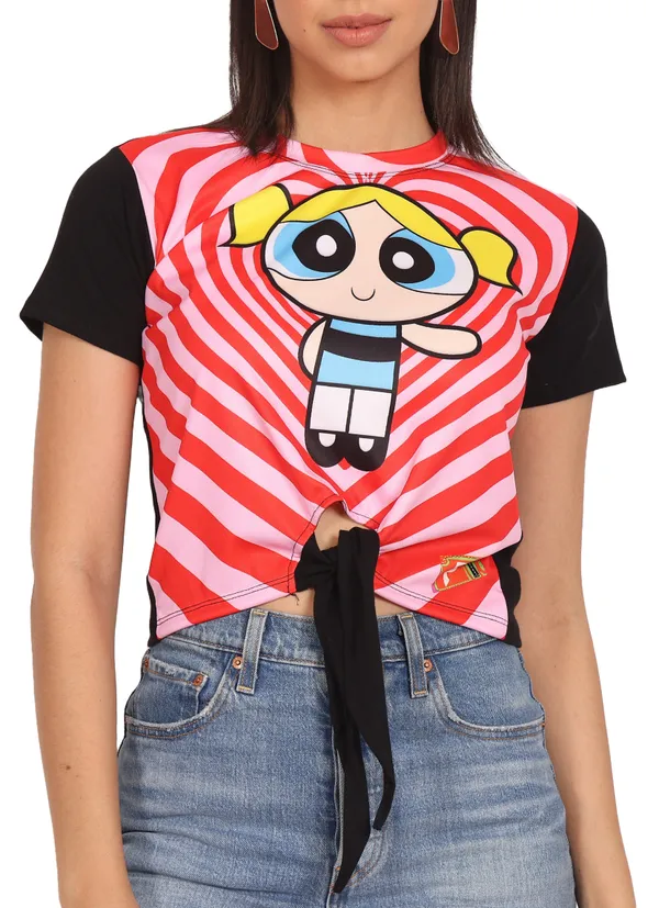 POWERPUFF_BUBBLES_PORTAL_|_UV_Glow_Design_|_CROP_TOP_|_210_GSM