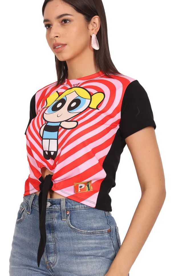 POWERPUFF_BUBBLES_PORTAL_|_UV_Glow_Design_|_CROP_TOP_|_210_GSM