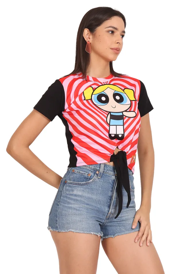 POWERPUFF_BUBBLES_PORTAL_|_UV_Glow_Design_|_CROP_TOP_|_210_GSM