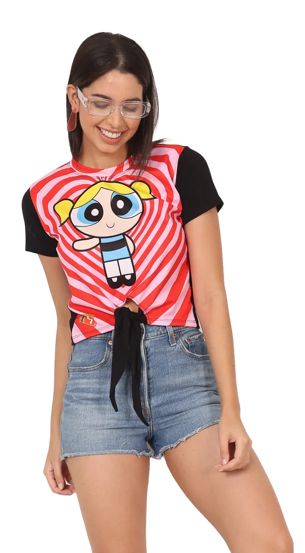 POWERPUFF_BUBBLES_PORTAL_|_UV_Glow_Design_|_CROP_TOP_|_210_GSM