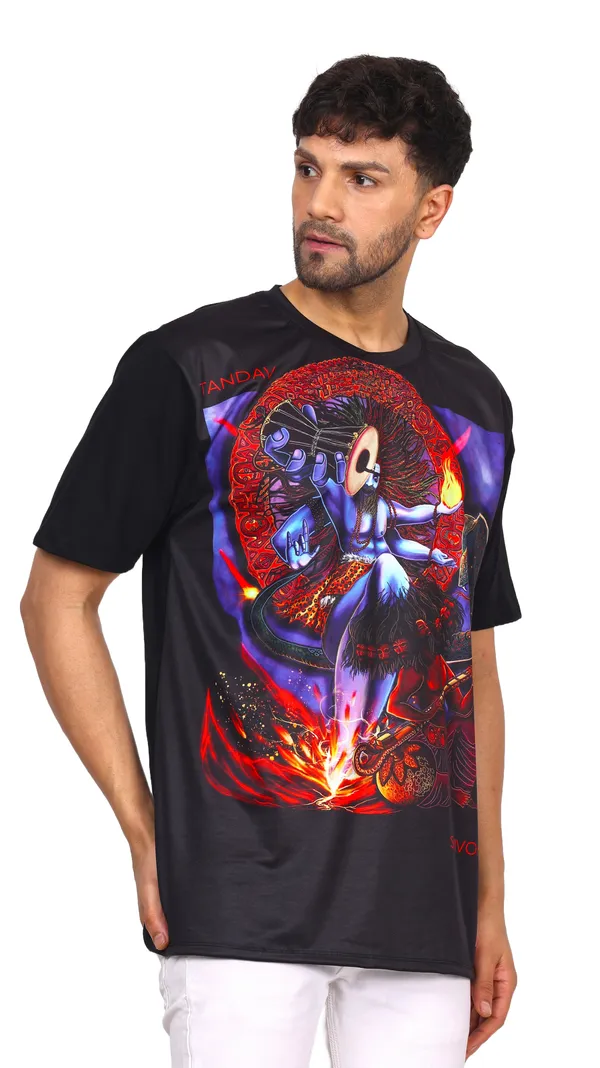 PSY_SHIV-TANDAV_CEREMONY_|_UV_Reactive_ART_|_Unisex_T-SHIRT_Dry_Fit_Micro_&_100%_Biowashed_Cotton__|_210_GSM