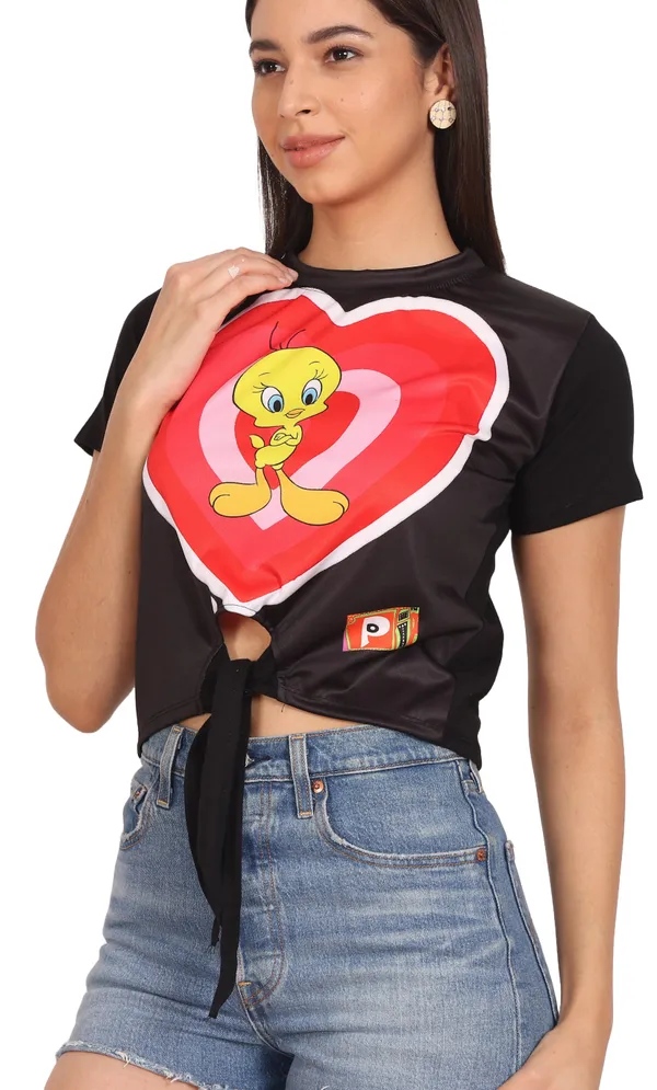 TWEETY_LOVE__|__UV_REACTIVE__|_CLASSY_FIT_CROP_TOP_|_210_GSM