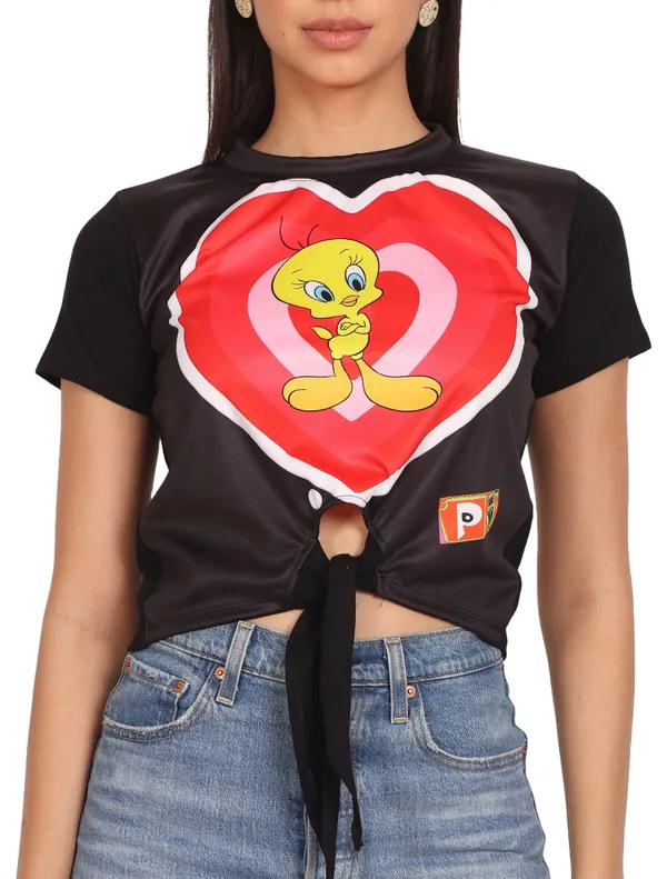 TWEETY_LOVE__|__UV_REACTIVE__|_CLASSY_FIT_CROP_TOP_|_210_GSM