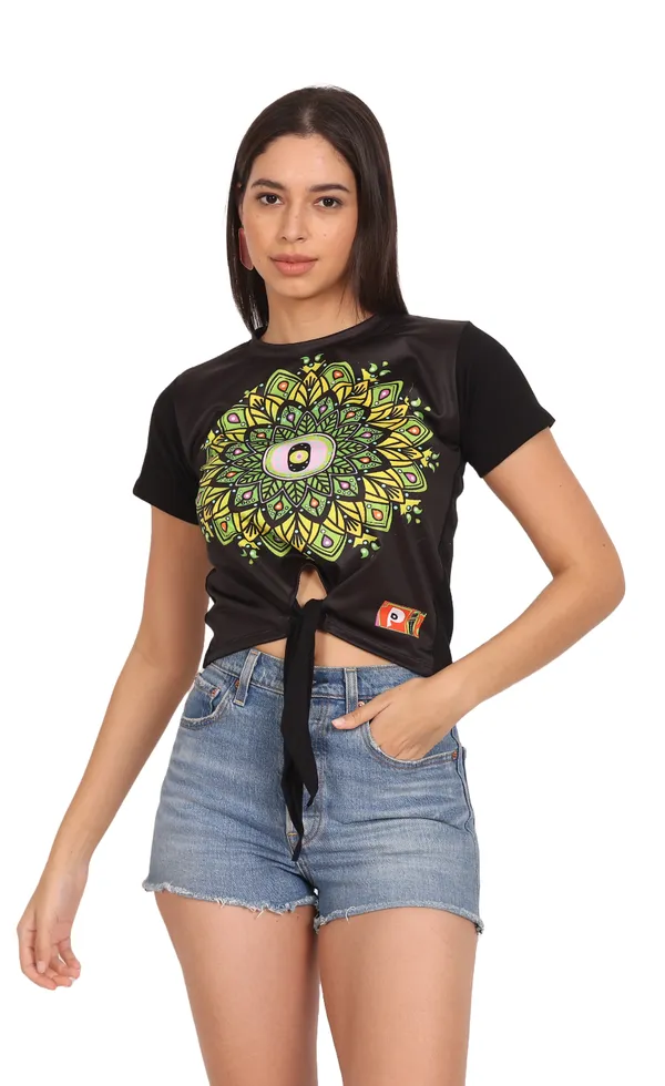 PSY_MANDALA_ART_PORTAL_|_UV_Reactive_|_CROP_TOP_|_210_GSM