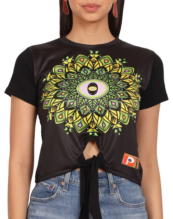 PSY_MANDALA_ART_PORTAL_|_UV_Reactive_|_CROP_TOP_|_210_GSM