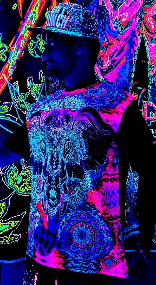 PSY_GANESHA-MANDALA_PORTAL_|__UV_REACTIVE_ART_|__SPIRITUAL_AWAKENING_|__T-SHIRT_|_210_GSM