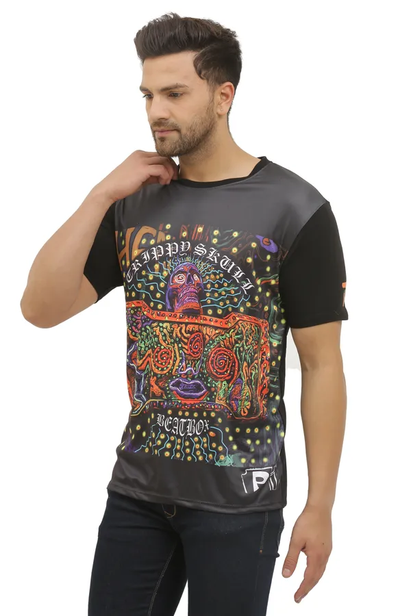 Psy_Skull__Beat_Box_|_Classy_Fit_T-SHIRT_|_210_GSM