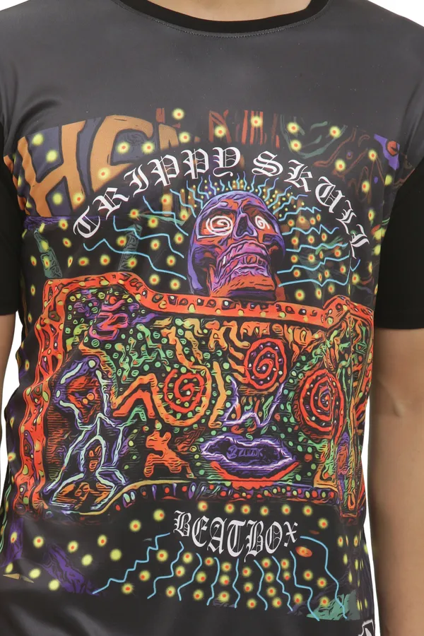 Psy_Skull__Beat_Box_|_Classy_Fit_T-SHIRT_|_210_GSM