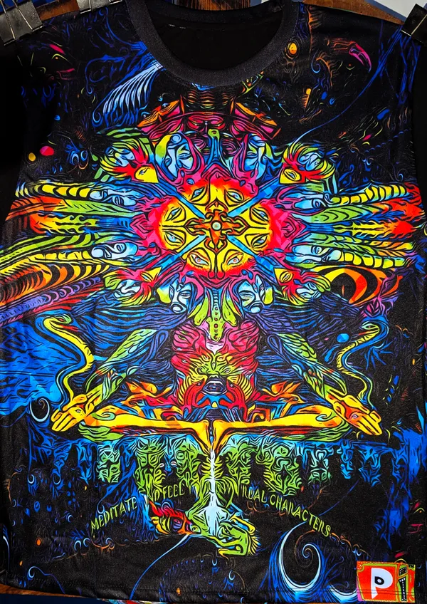 PSY-RAVAN-_INNER-MIND-MEDITATION__|_UV_Reactive_Art_|_UNISEX_T-SHIRT__|_210_GSM