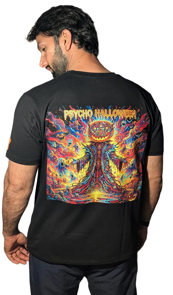 PSYCHO_HALLOWEEN_|_DESIGN_|_RGB_REACTIVE_MOTIONS_|_Bio-Washed_COTTON_|_210_GSM_T-SHIRT
