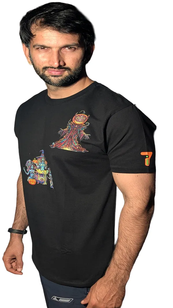 PSYCHO_HALLOWEEN_|_DESIGN_|_RGB_REACTIVE_MOTIONS_|_Bio-Washed_COTTON_|_210_GSM_T-SHIRT