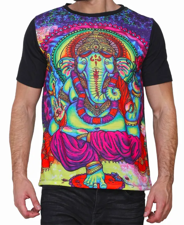 Limited_Edition_|_UV_Glow_Art_|_PSY-GANESHA_|_UNISEX_T-SHIRT_|_210_GSM