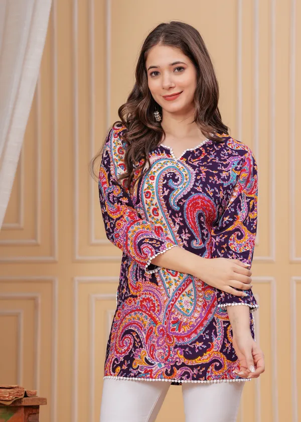 Pink_Cotton_Rayon_Floral_Print_Straight_Kurta_For_Women