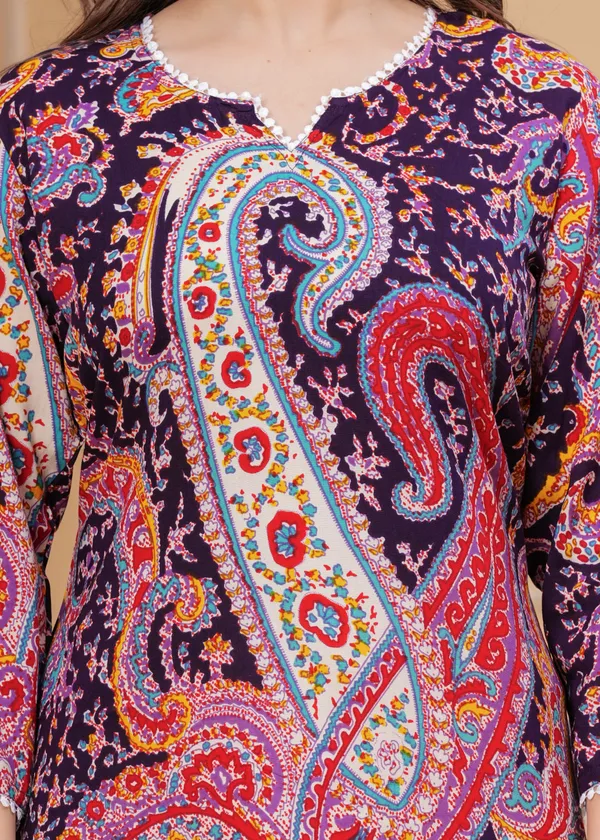 Pink_Cotton_Rayon_Floral_Print_Straight_Kurta_For_Women