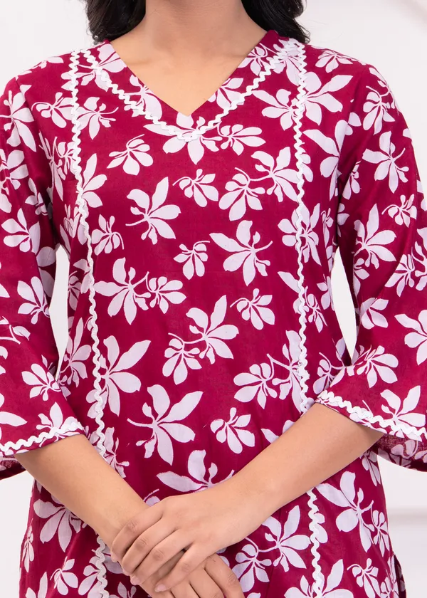 Red_&_White_Trendy_Design_Cotton_Co-Ord_Set_For_Women