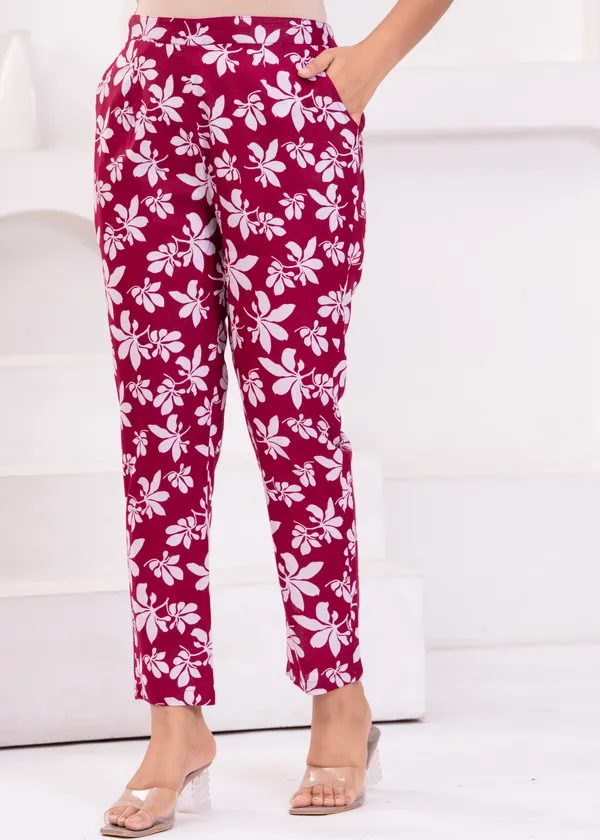 Red_&_White_Trendy_Design_Cotton_Co-Ord_Set_For_Women