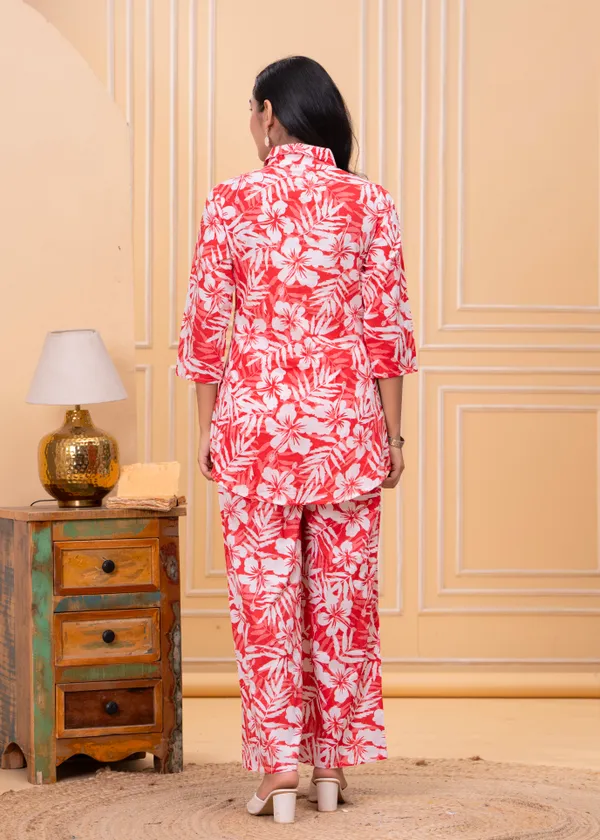 Red_&_White_Trendy_Design_Cotton_Co-Ord_Set_For_Women