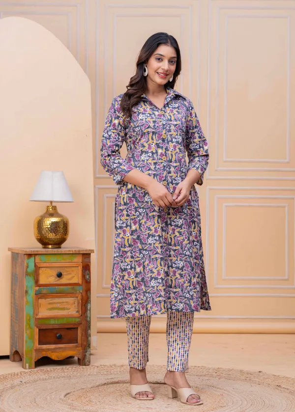 Pure_Cotton_Regular_Fit_Kurta_&_Pant_Set_For_Women
