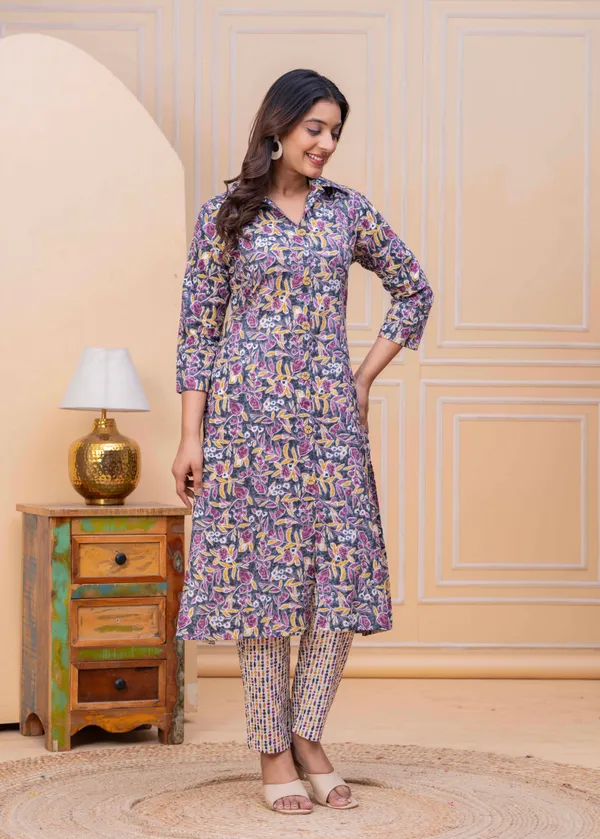 Pure_Cotton_Regular_Fit_Kurta_&_Pant_Set_For_Women