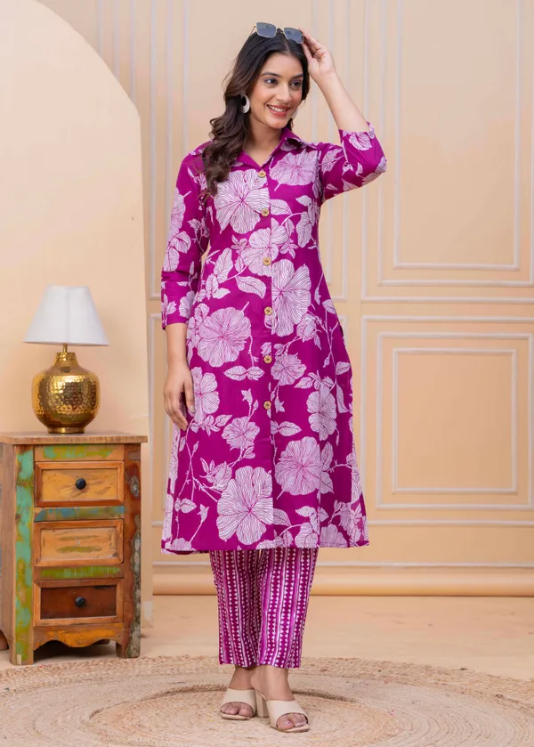 Pure_Cotton_Regular_Fit_Kurta_&_Pant_Set_For_Women