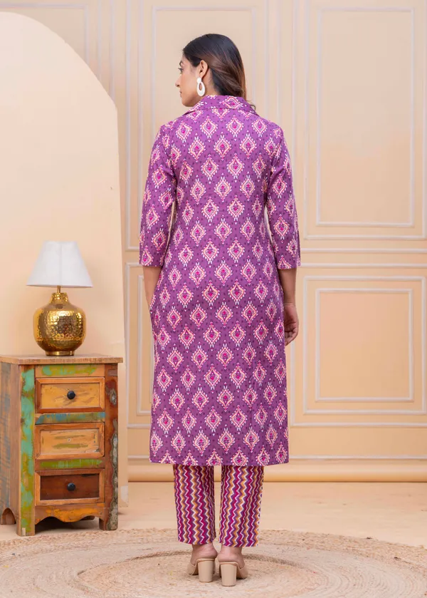 Pure_Cotton_Regular_Fit_Kurta_&_Pant_Set_For_Women