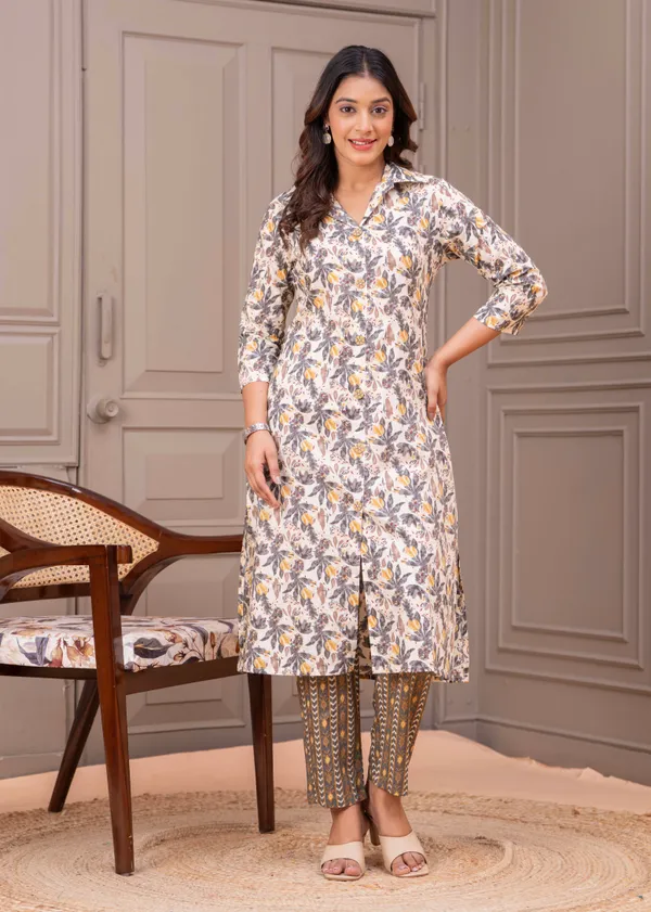 Pure_Cotton_Regular_Fit_Kurta_&_Pant_Set_For_Women