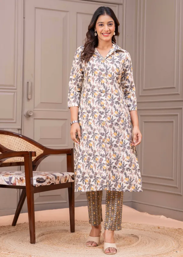 Pure_Cotton_Regular_Fit_Kurta_&_Pant_Set_For_Women