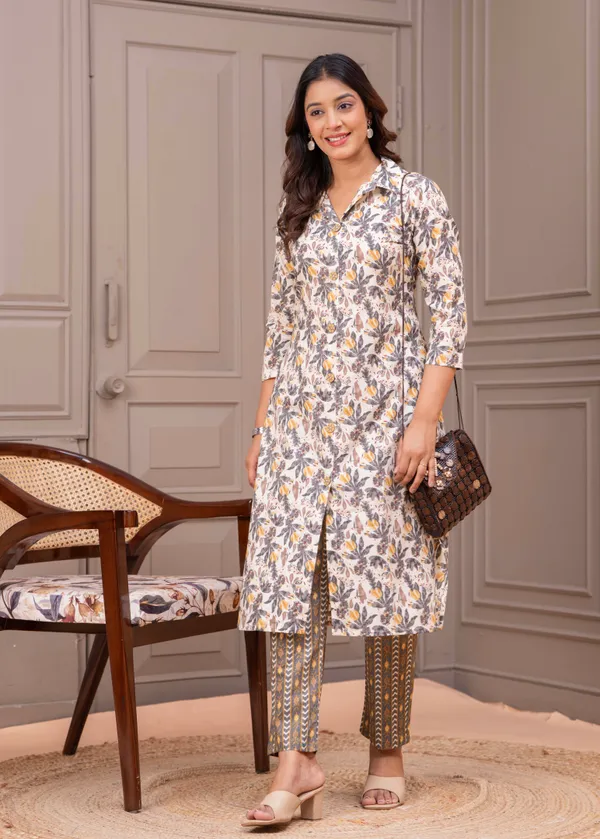 Pure_Cotton_Regular_Fit_Kurta_&_Pant_Set_For_Women