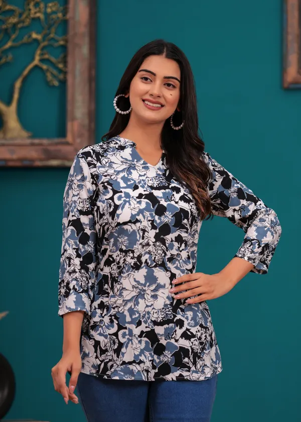 Black_&_White_Cotton_Rayon_Printed_Straight_Kurta_For_Women