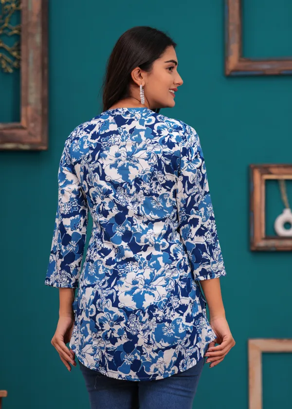 Blue_&_White_Cotton_Rayon_Printed_Straight_Kurta_For_Women