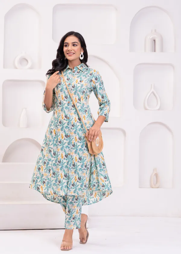 Blue_&_White_Trendy_Design_Cotton_Co-Ord_Set_For_Women
