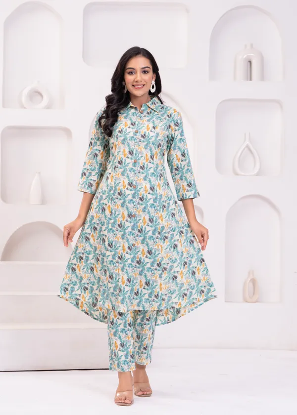 Blue_&_White_Trendy_Design_Cotton_Co-Ord_Set_For_Women