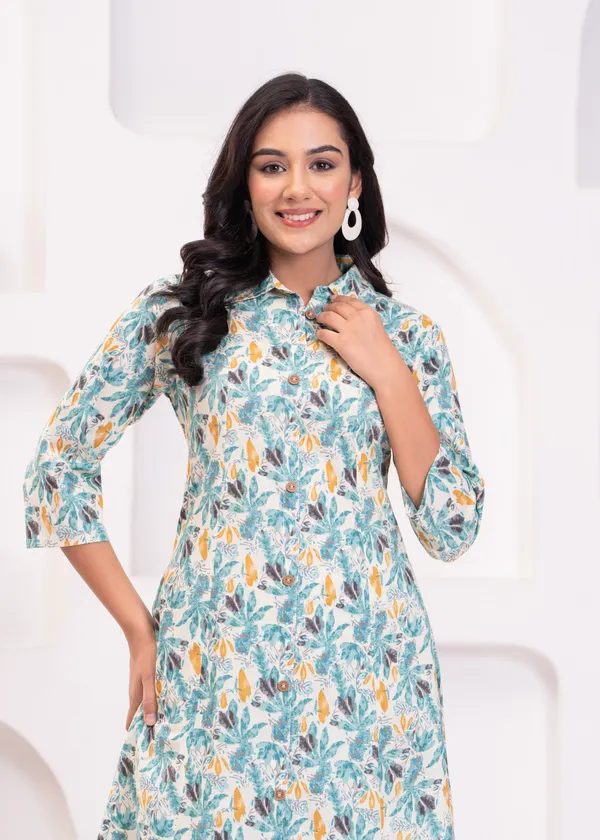 Blue_&_White_Trendy_Design_Cotton_Co-Ord_Set_For_Women