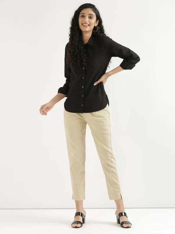Beige_Cotton_Regular_Fit_Trouser_For_Women