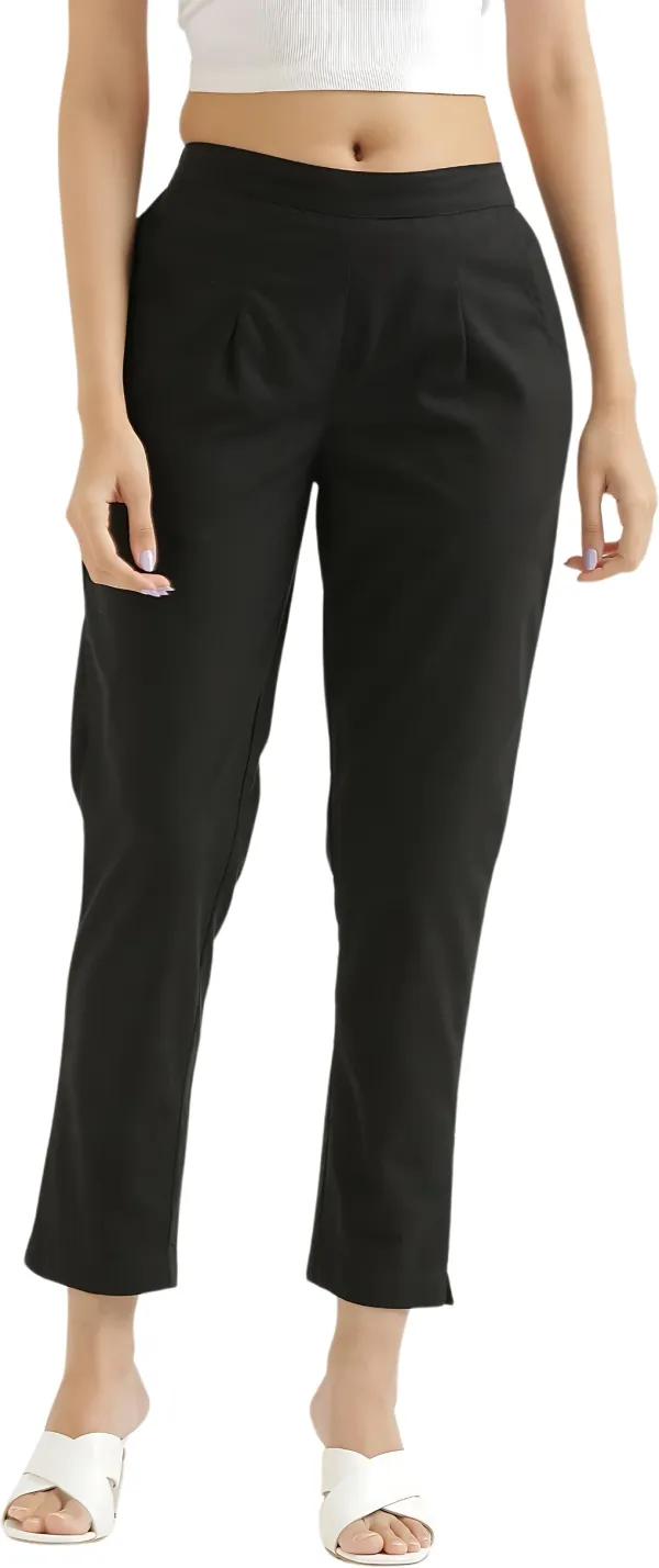Maroon_&_Black_Cotton_Regular_Fit_Trouser_For_Women_Combo_Set_(Pack_Of_2)