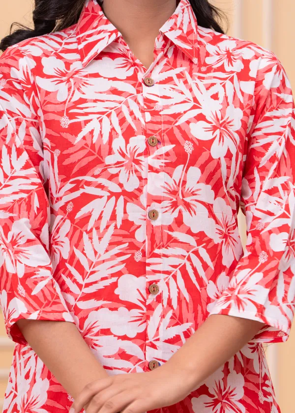 Red_&_White_Trendy_Design_Cotton_Co-Ord_Set_For_Women