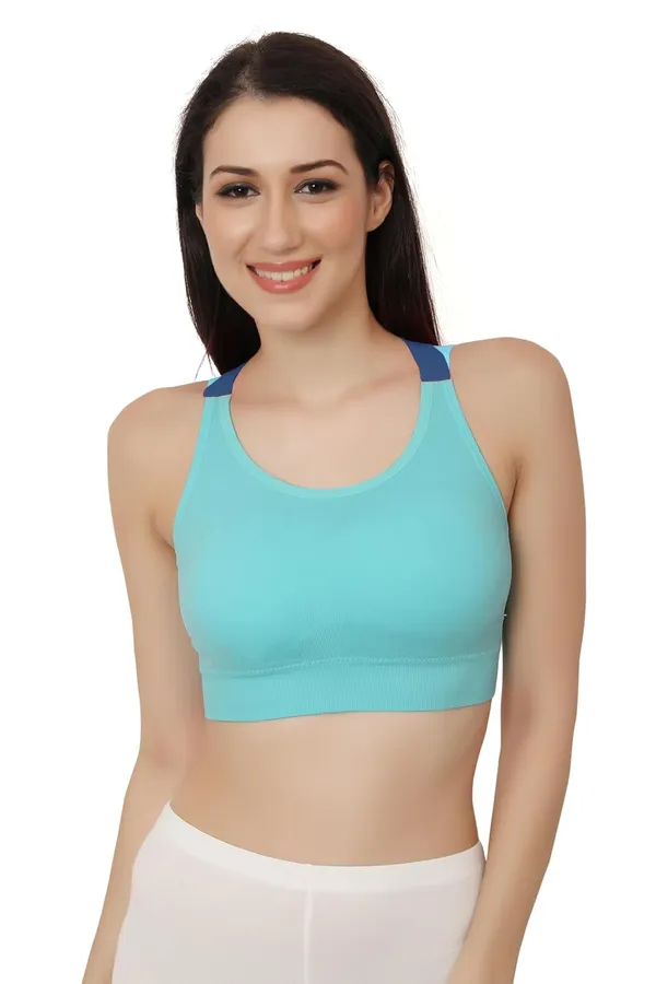 Navy_Blue_Dual_Tone_Padded_Full_Coverage_Quick_Dry_Shockproof_Racerback_Sports_Bra_With_Removable_Pads_Size_For_Women
