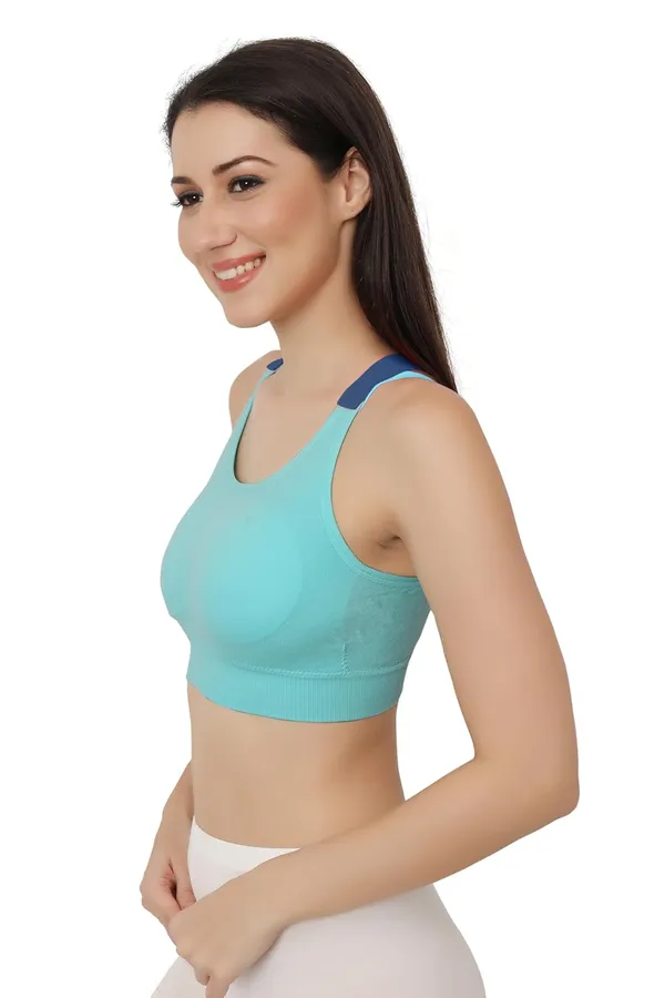 Navy_Blue_Dual_Tone_Padded_Full_Coverage_Quick_Dry_Shockproof_Racerback_Sports_Bra_With_Removable_Pads_Size_For_Women