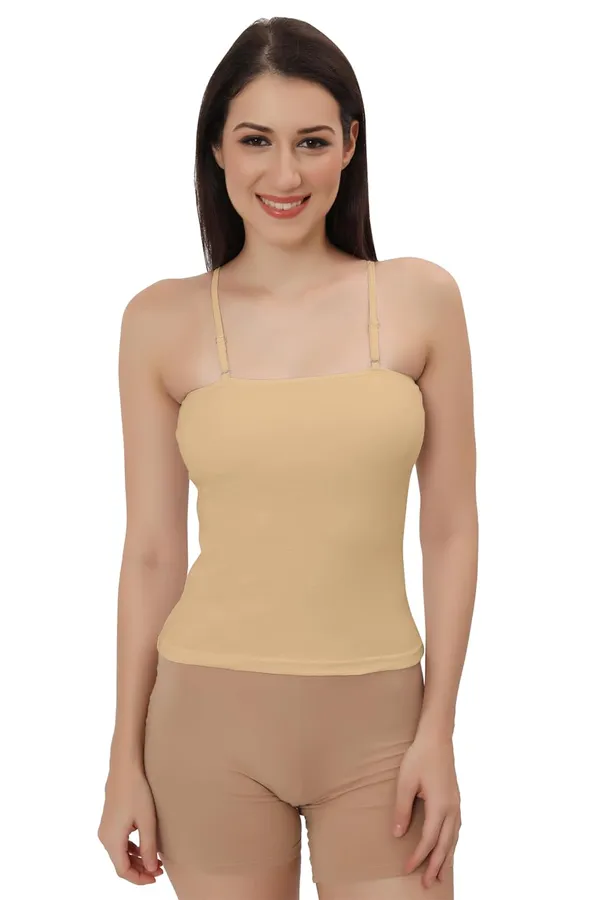 Beige_Cotton_Lycra_Adjustable_Spaghetti_Strap_Camisole_|_Tank_Top_With_Built-In_Bra_Support__For_Women