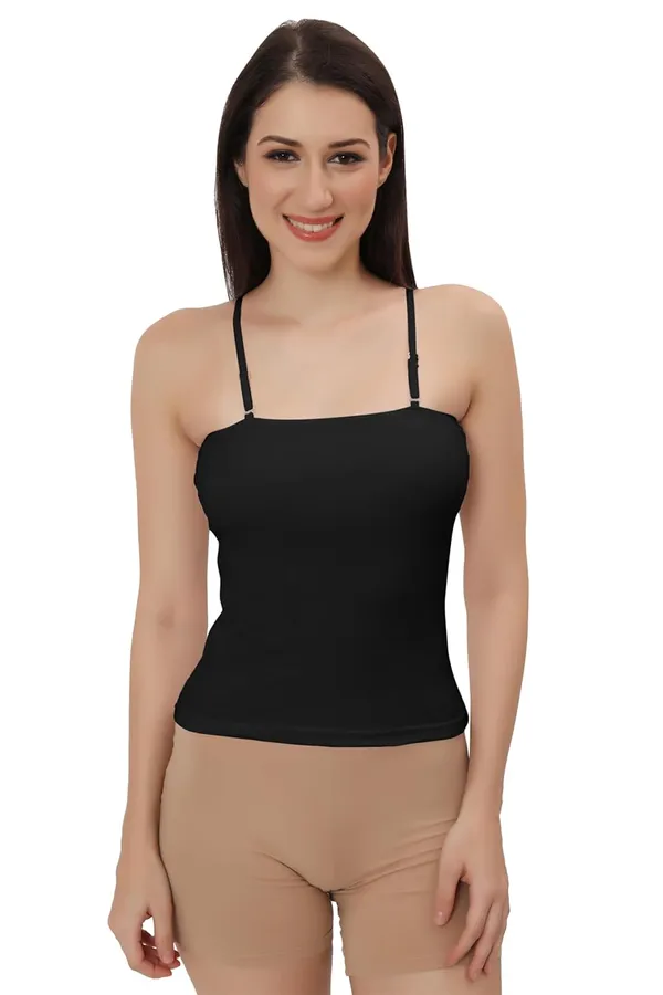 Black_Cotton_Lycra_Adjustable_Spaghetti_Strap_Camisole_|_Tank_Top_With_Built-In_Bra_Support__For_Women